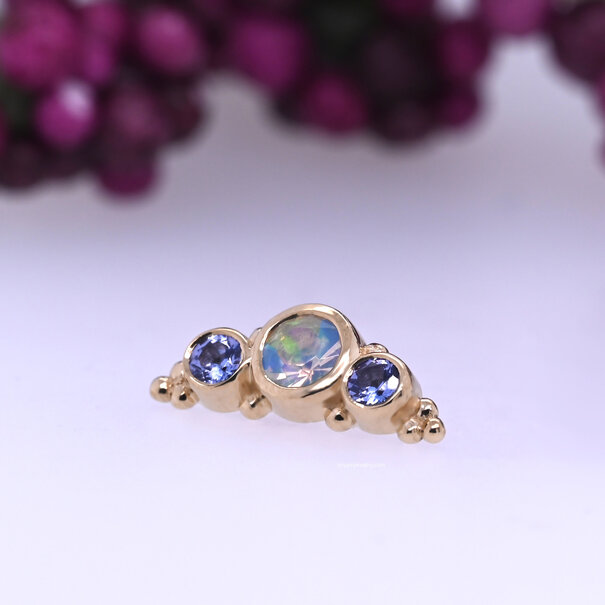 BVLA 3 Gem Graduating Panaraya with Tanzanite | Synthetic Water Opal