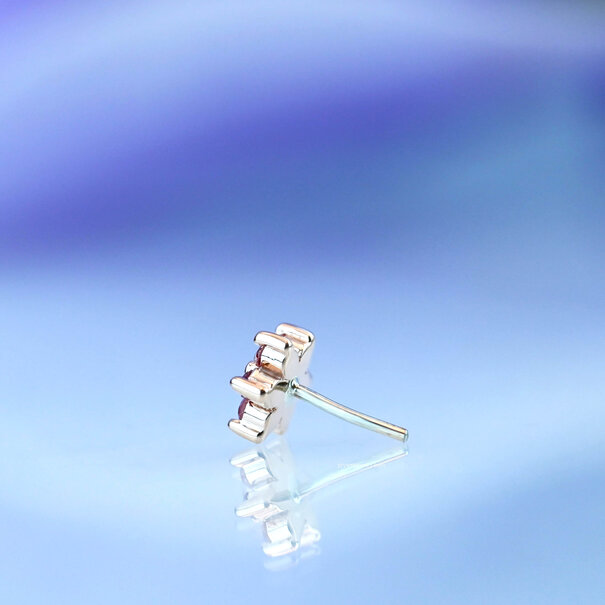 BVLA 7-Stone Flower with Champagne Sapphire | Rhodolite