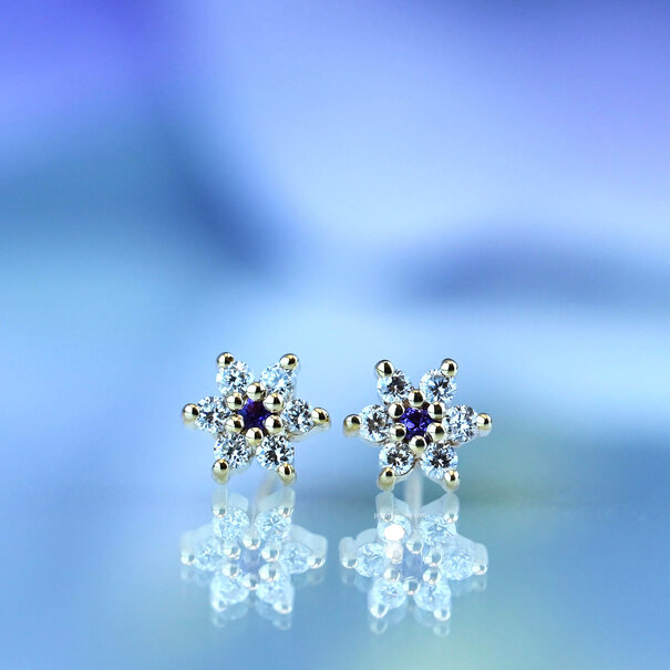 BVLA 7-Stone Flower with Diamond | Amethyst