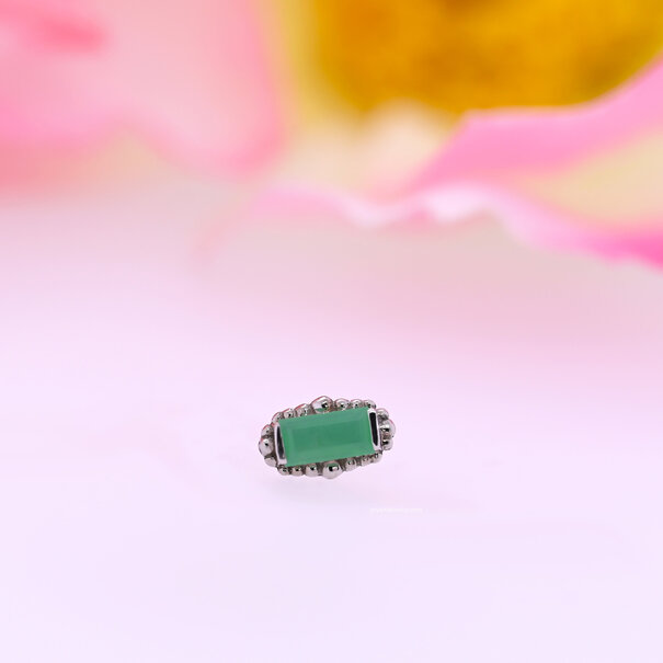 BVLA Beaded Baguette with Chrysoprase