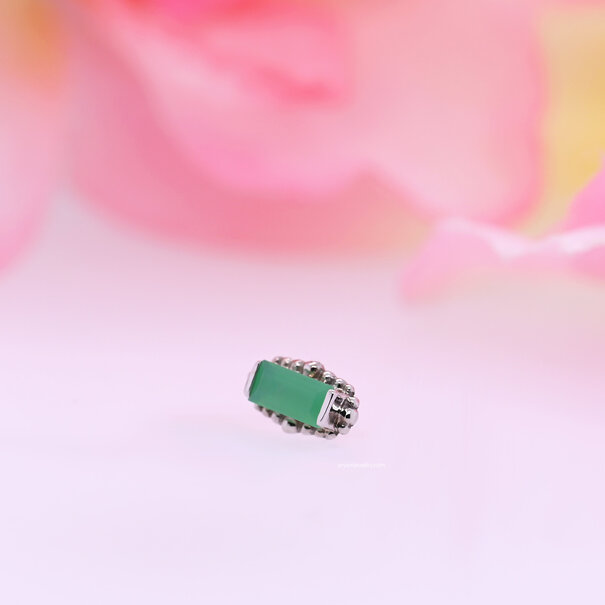 BVLA Beaded Baguette with Chrysoprase