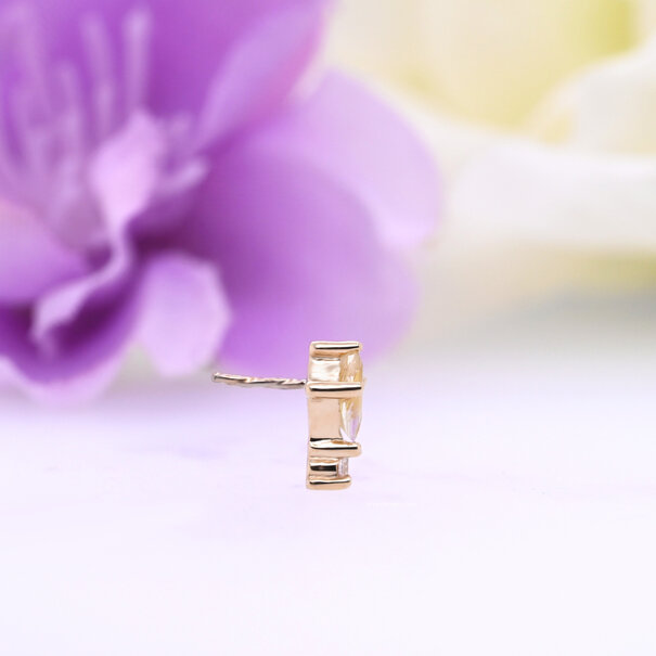 BVLA Kiss & Tell with Golden Rutilated Quartz | White Diamond
