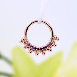 Auron Seam Ring with Amethyst | Rhodolite | Chatham Champagne Sapphire