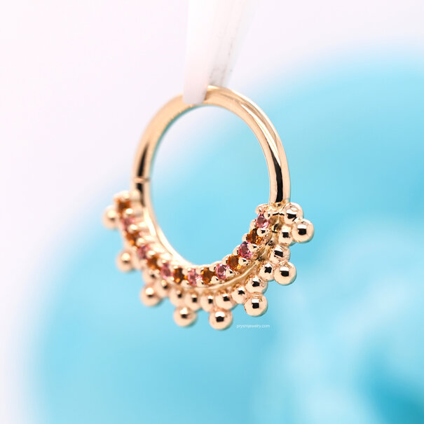 BVLA Auron Seam Ring with Padparadscha Sapphire | Citrine