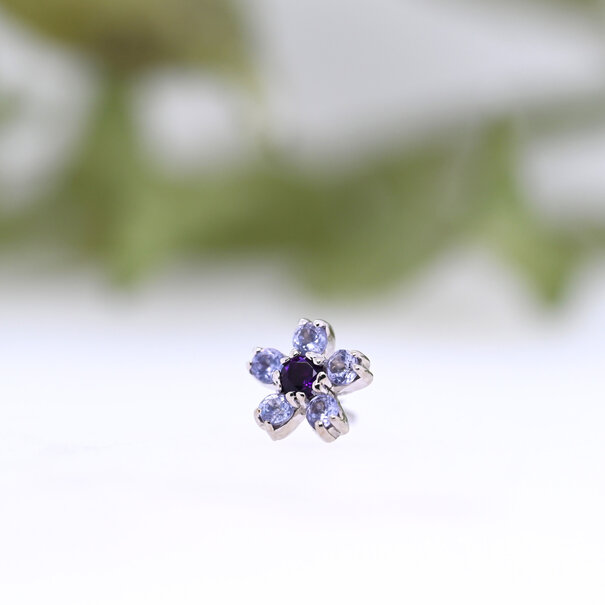 BVLA Cherry Blossom with Tanzanite | Amethyst (4.5mm overall)