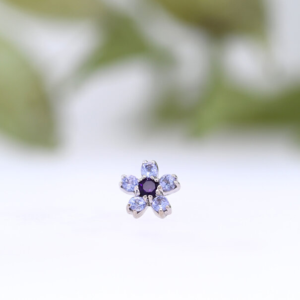 BVLA Cherry Blossom with Tanzanite | Amethyst (4.5mm overall)