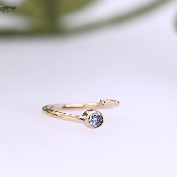 FGR 18g w/ Bezel-Set 2mm Moissanite