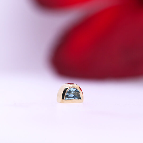 Half Moon Bezel with Swiss Blue Topaz