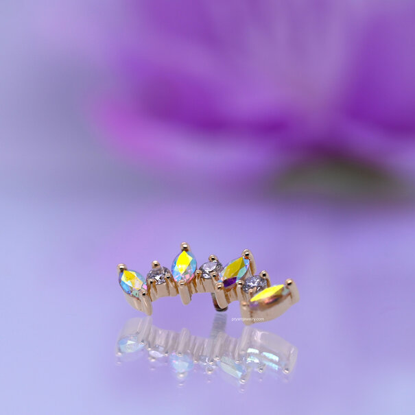 BVLA Tiny Sara with Mercury Mist Topaz | White Diamond