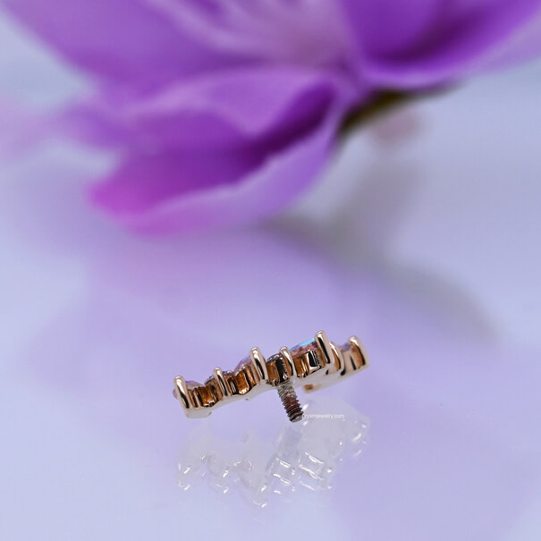 BVLA Tiny Sara with Mercury Mist Topaz | White Diamond