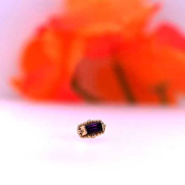 BVLA Beaded Baguette with Amethyst