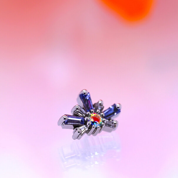 BVLA Half Mininova with White Cubic Zirconia | Tanzanite | Mercury Mist Topaz