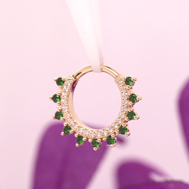 BVLA Gem Kolo with Chrome Green Tourmaline | White Diamond
