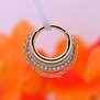 Lucy in Chains Hinge Ring with White Diamond