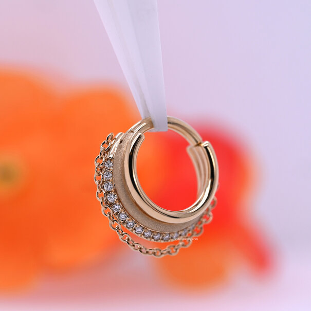 BVLA Lucy in Chains Hinge Ring with White Diamond