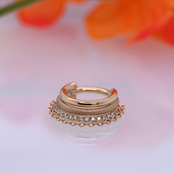 BVLA Lucy in Chains Hinge Ring with White Diamond