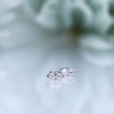 Marquise V-Prong with White Cubic Zirconia