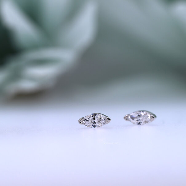 BVLA Marquise V-Prong with White Cubic Zirconia