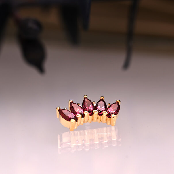 Shanga Gioielli Cortina Cluster with Rhodolite | Diamond