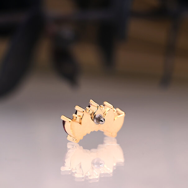 Shanga Gioielli Cortina Cluster with Rhodolite | Diamond