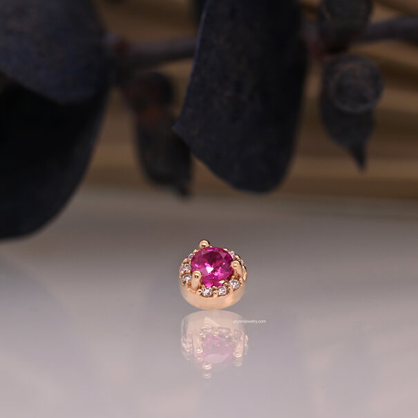 Local Natives Halo with Vietnamese Ruby | Diamond