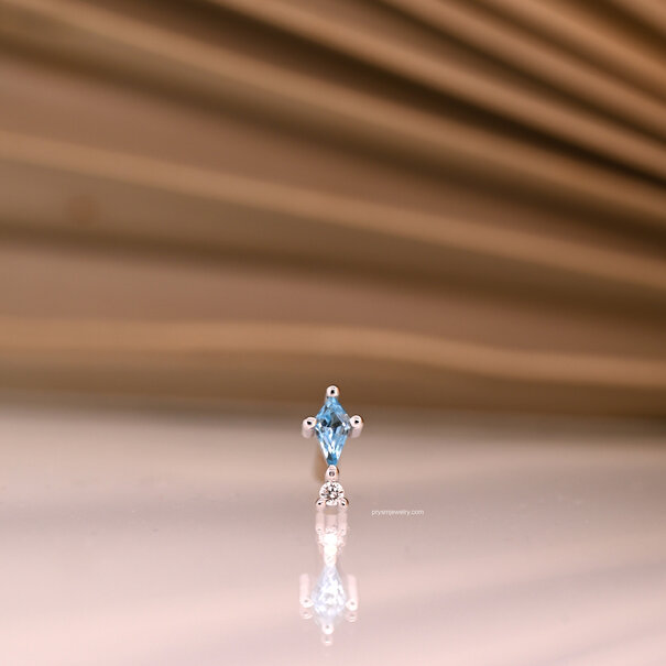 BVLA Kiss & Tell Swiss Blue Topaz | Diamond