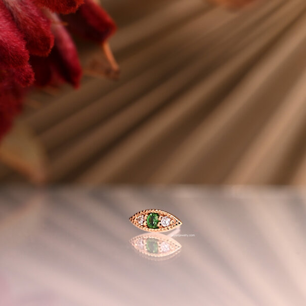 Local Natives Pea Pod with Tsavorite  | Diamond