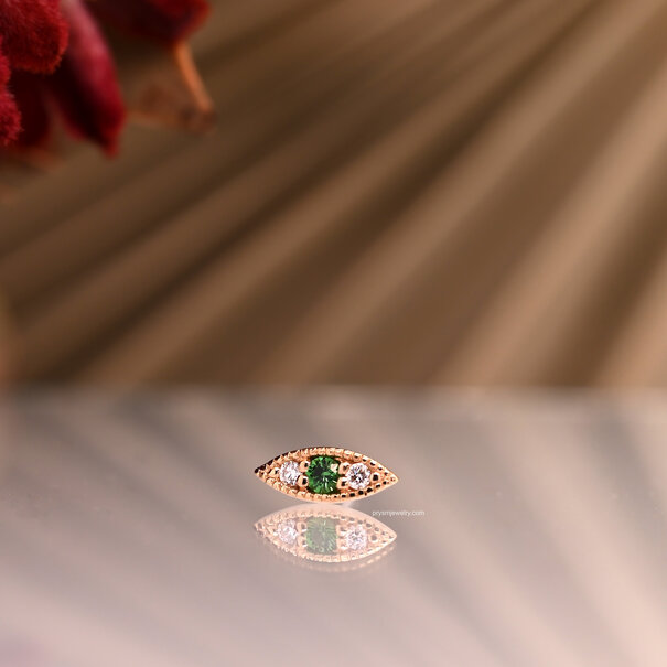 Local Natives Pea Pod with Tsavorite  | Diamond