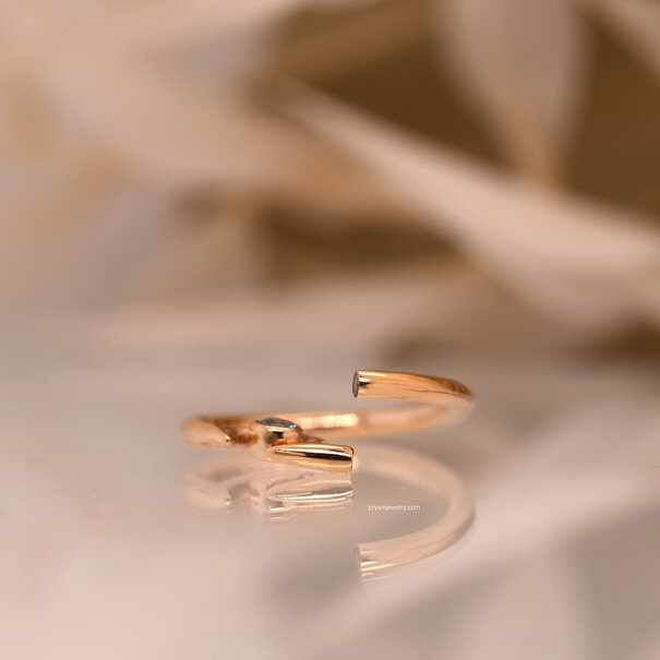 Local Natives Moon Child | 14k Yellow Gold | 16g 3/8" | Blue Zircon