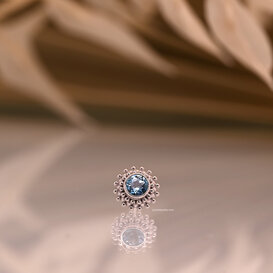 Sun Big with Swiss Blue Topaz