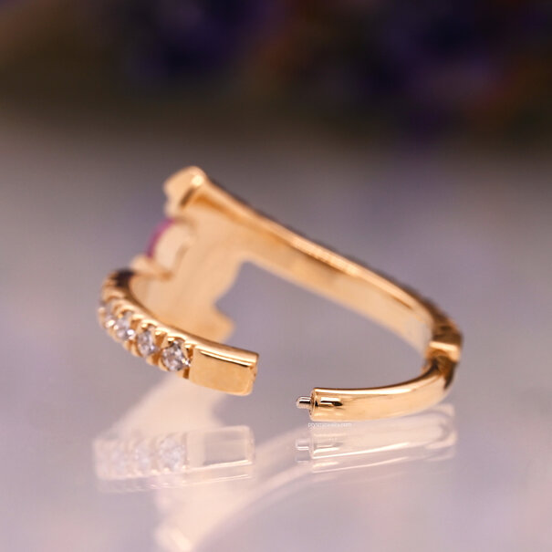 BVLA Finesse Round with Pink Sapphire | Diamond