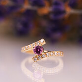 Finesse Round with Pink Sapphire | Diamond
