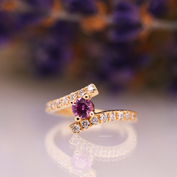BVLA Finesse Round with Pink Sapphire | Diamond