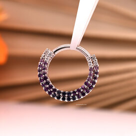 Double Dahlia with Diamonds | Light Amethyst  |  Amethyst |  Iolite