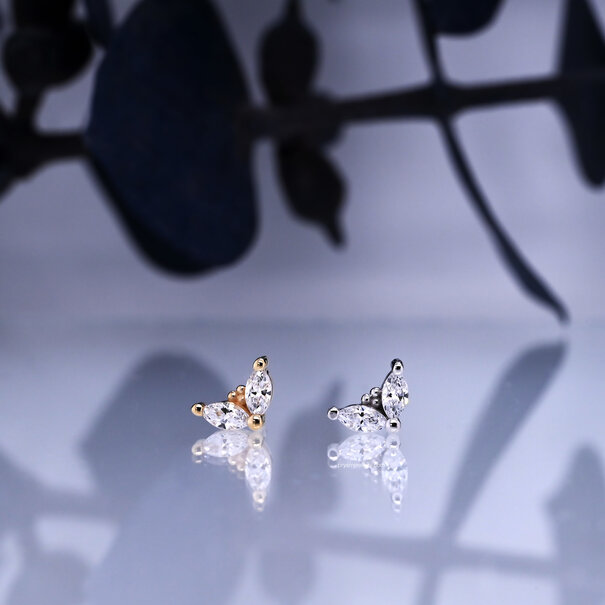 BVLA Petals with White Cubic Zirconia
