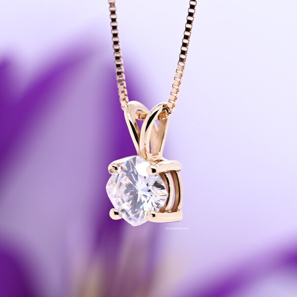 Prysm Body Jewelry Prong Set Pendant | Cushion Cut Moissanite