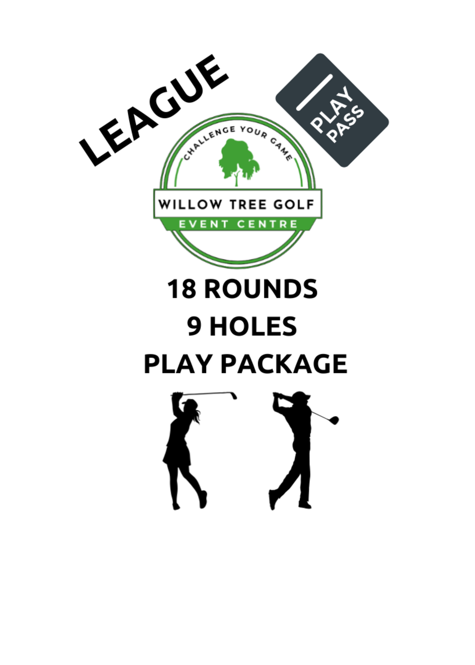 2025 League Play Package - 18 rounds of 9 holes  (NO CART)