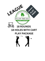 2025  League Play Package - 18 rounds of 18 holes WITH CART