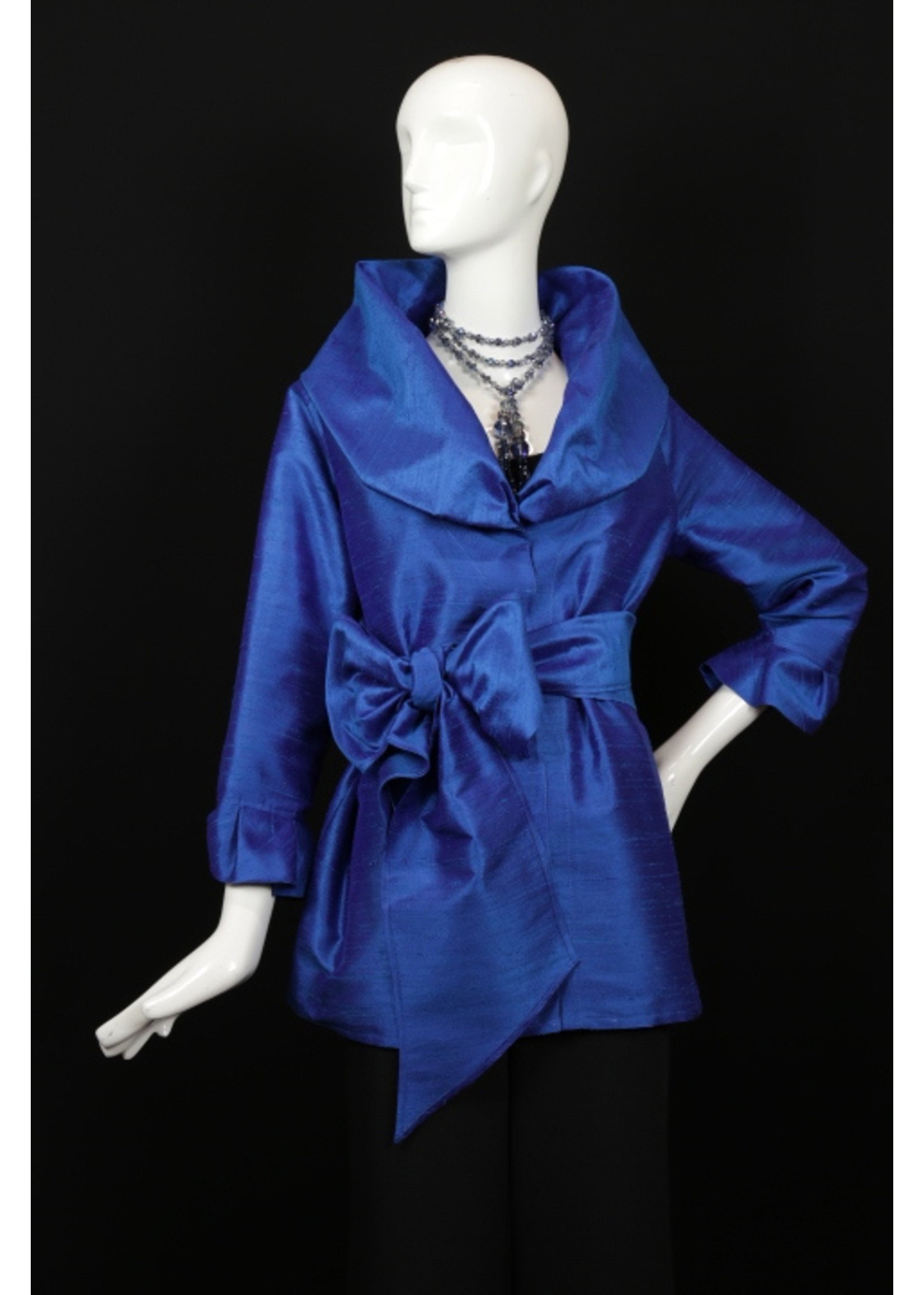 Jacket J6063-S2309-S Royal peacock silk dupioni jackets