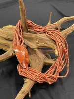 NECKLACE AC01-4667-21 Multi Strands of apple Coral Necklace