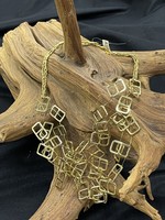 AC01-4529-20 Gold Net buckle necklace