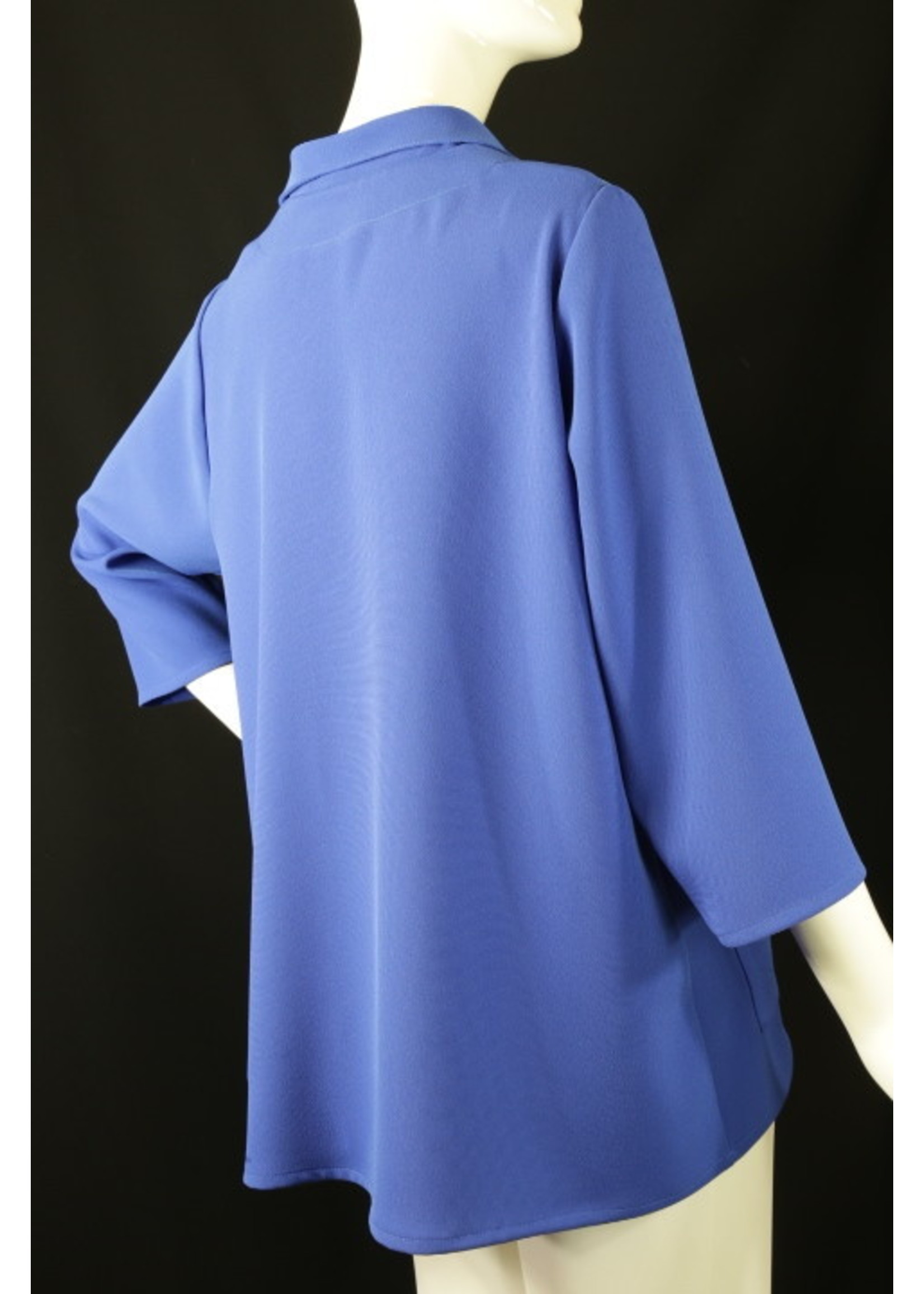 T2481-MS079 Royal Blue sophia tunic with placket