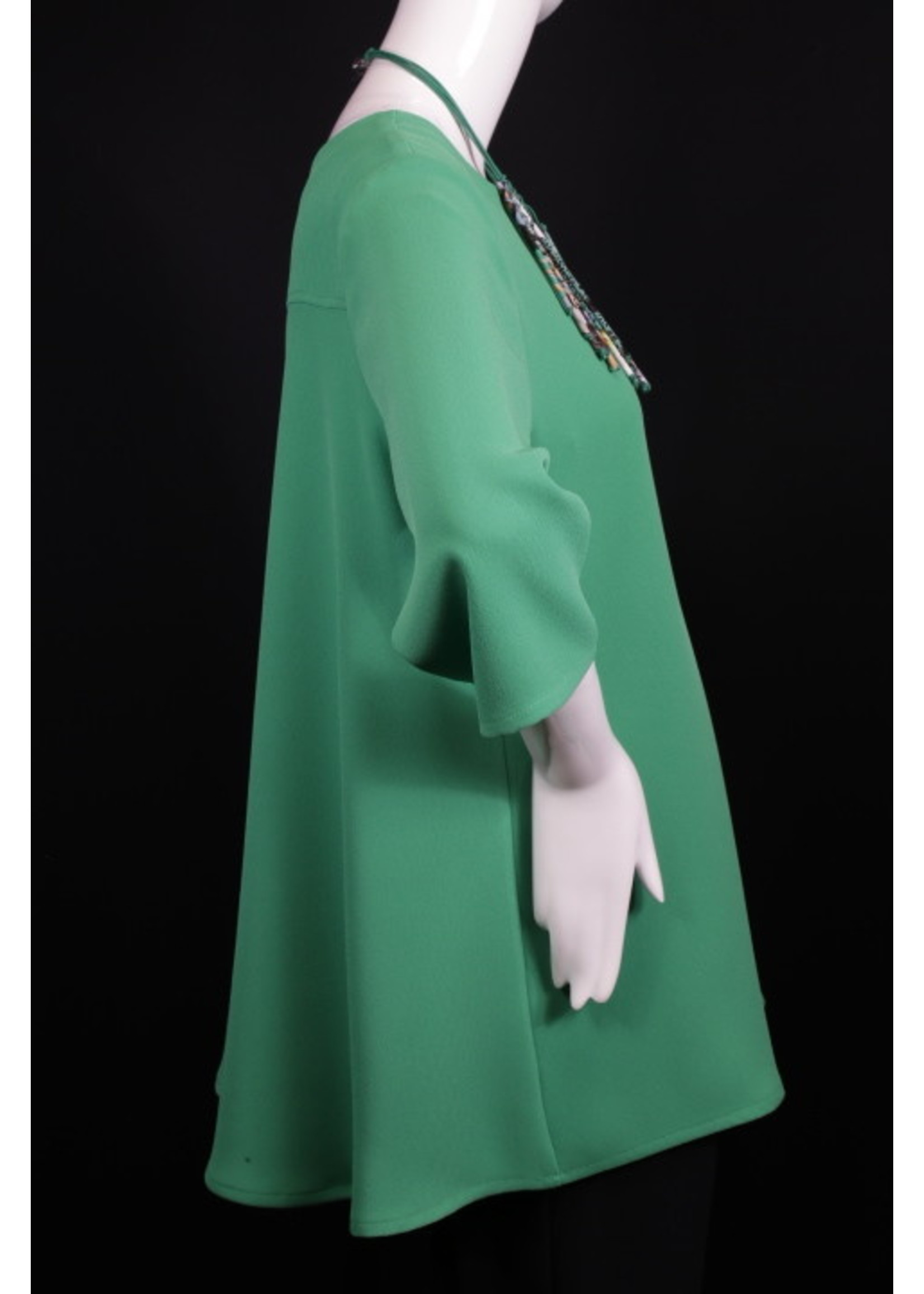 T2427-MS083-XP-Kelly green washable  sophia swing tunic