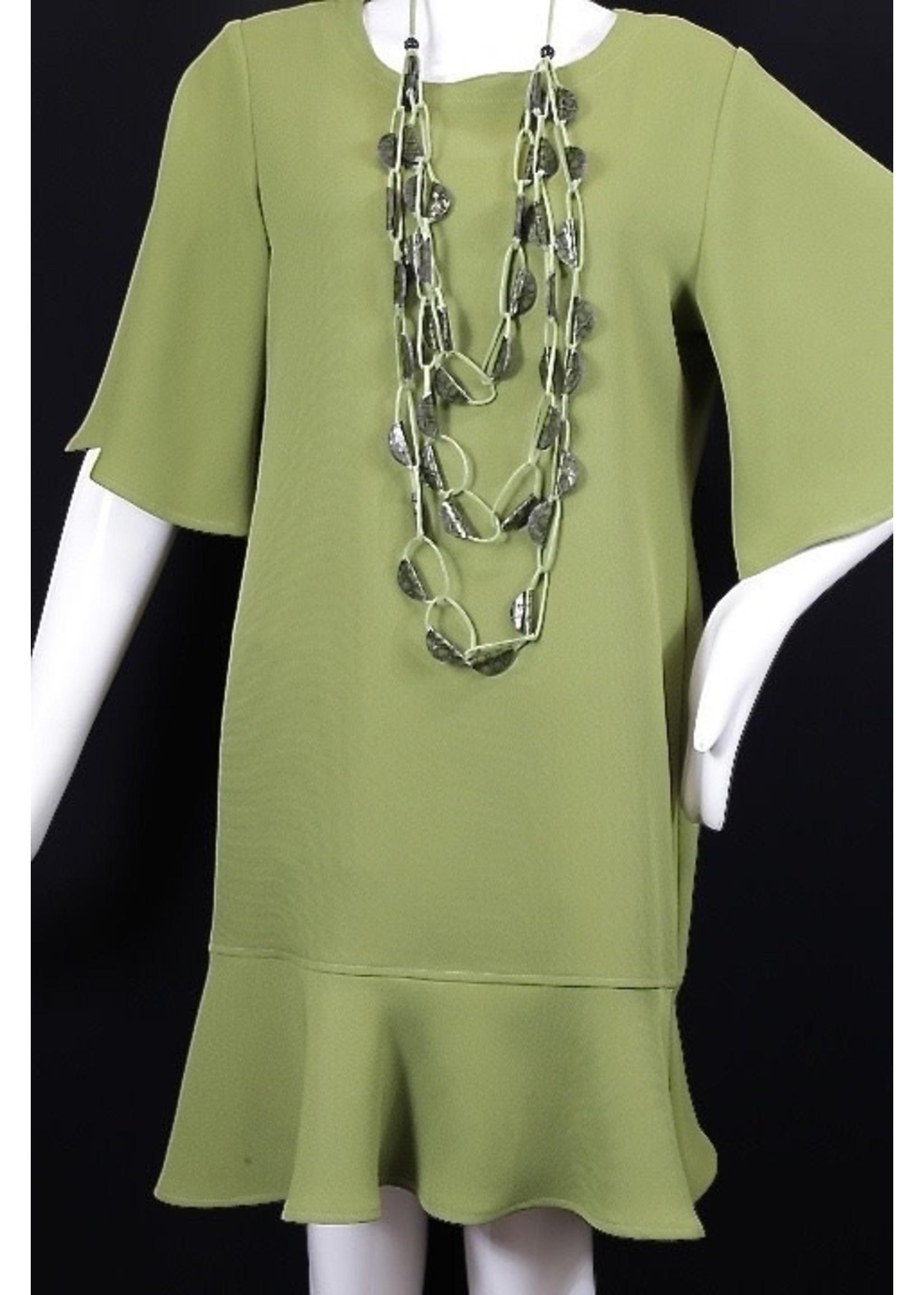 Dress DC421-MS088-XP-Pistachio sophia dress W/ Flounce