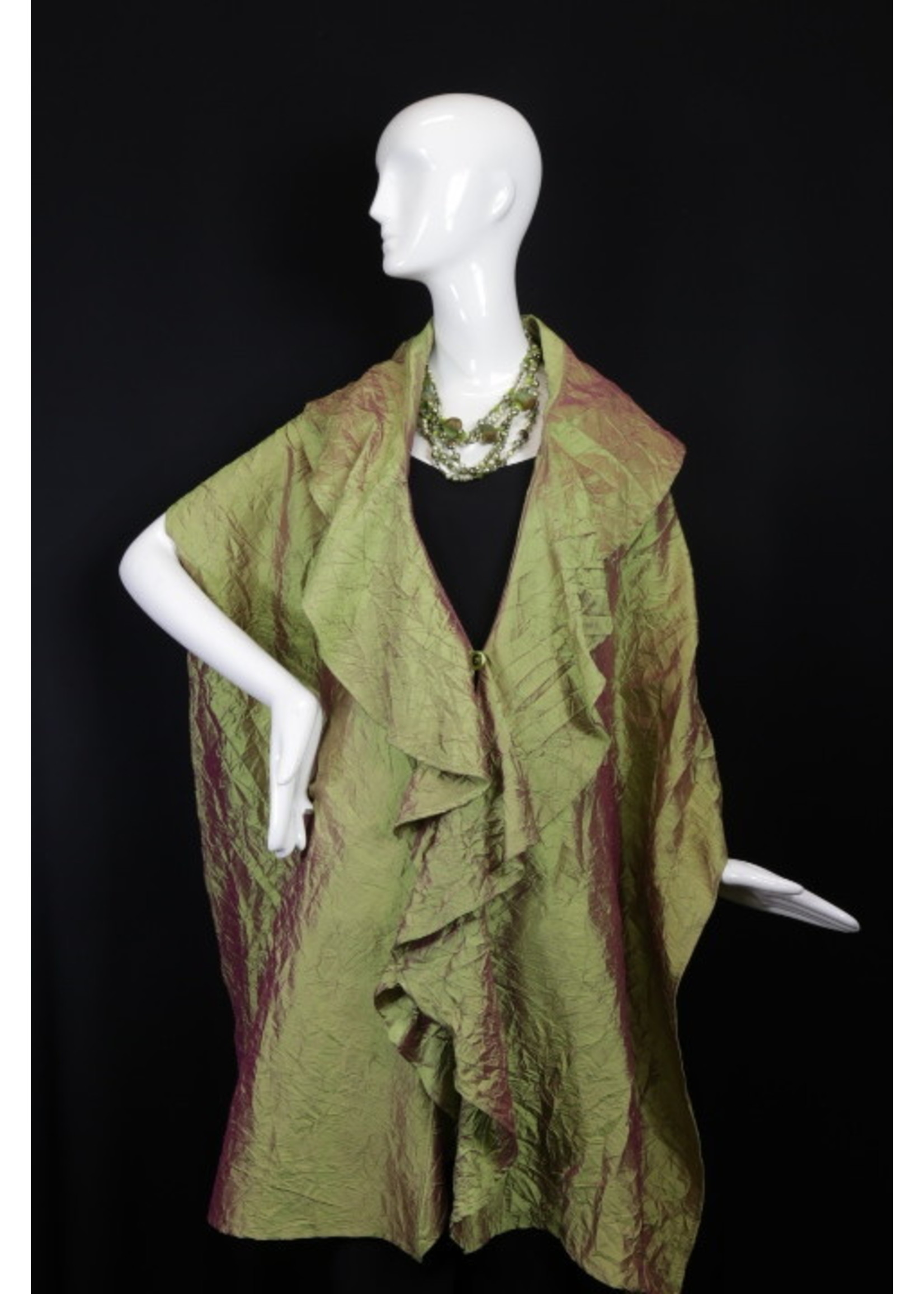 C834-S2307-O/S-Cactus Silk Dupionni Shawl -O/S