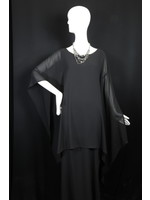 Dress DC409-S2312-M-Black georgette dress