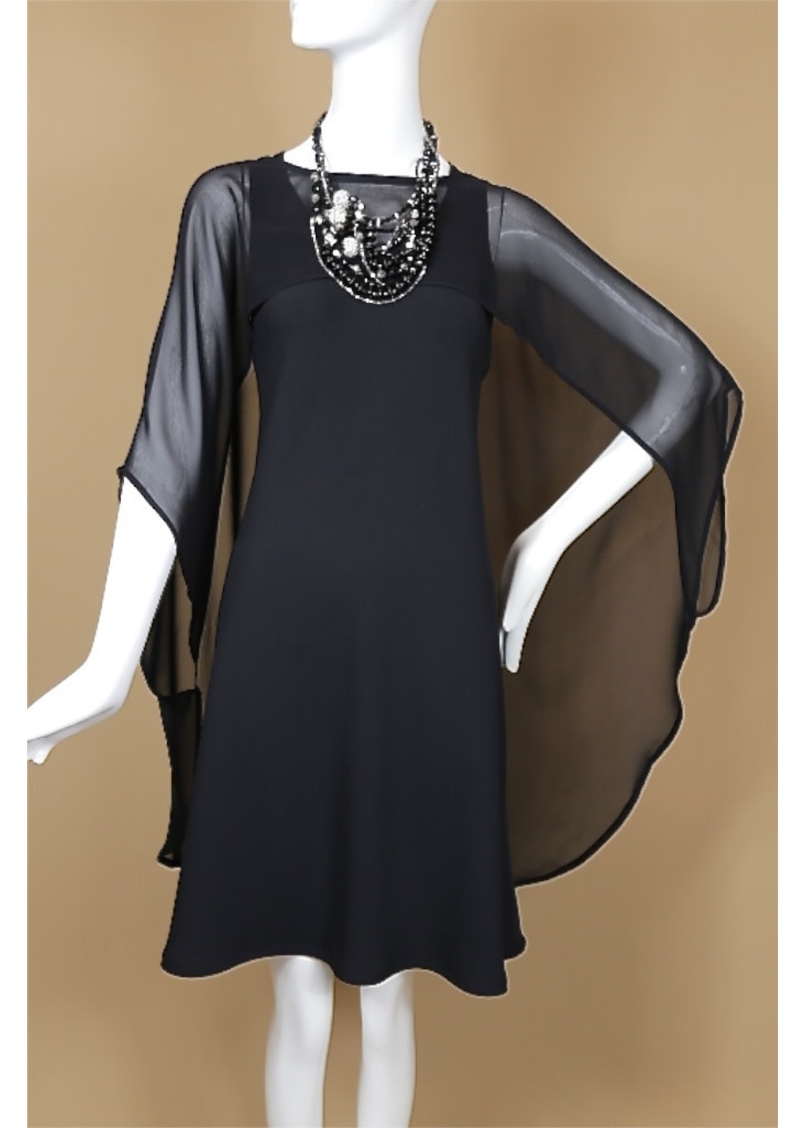 SH-958-S1798-O/S BLK GEORGETTE