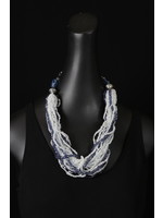 AC01-3966- 18 Blue Seed beads necklace