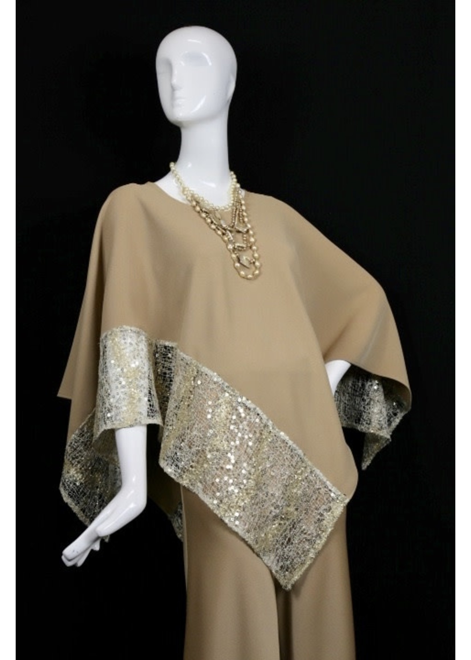 SH1035-MS06-O/S-Almond sophia top with gold embroidery