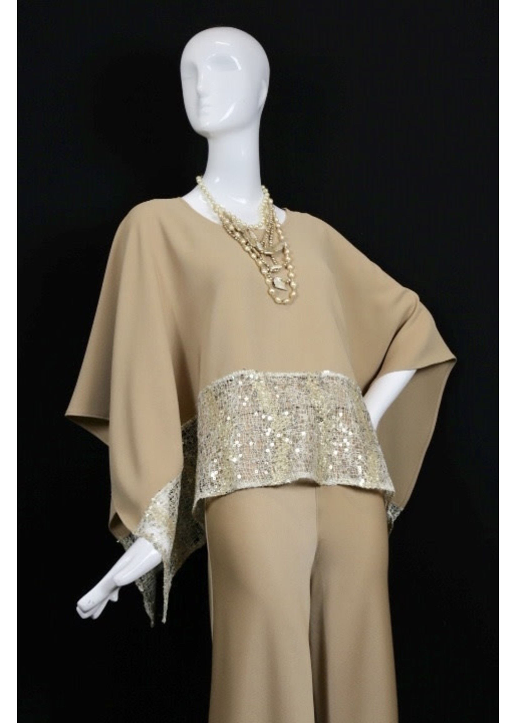 SH1035-MS06-O/S-Almond sophia top with gold embroidery